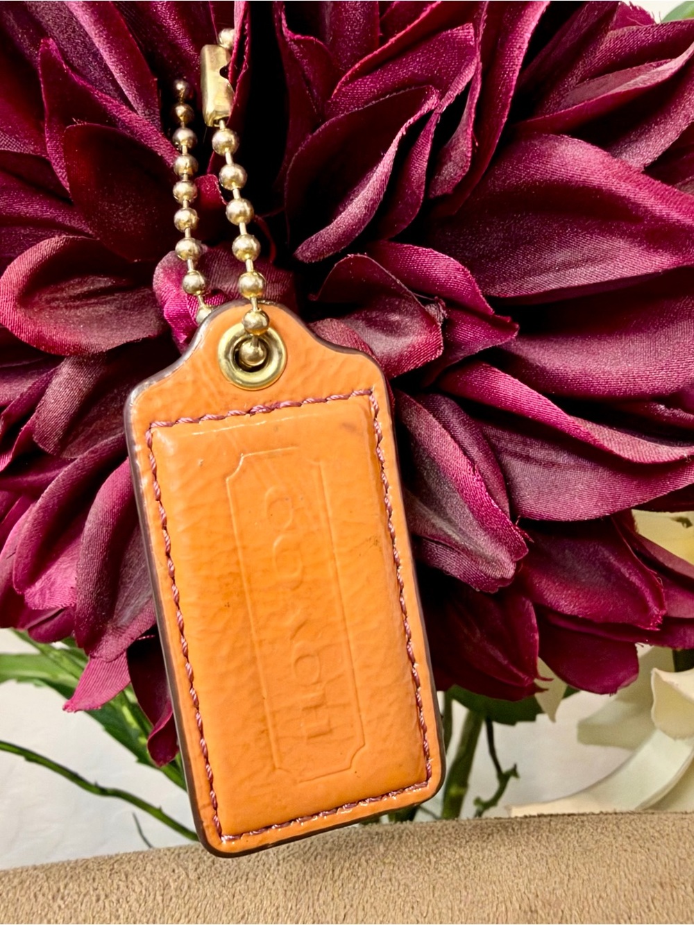 COACH Leather BAG Tag PRELOVED